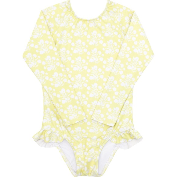 Minnow Other - MINNOW Girls Citron Blossom Rashguard One Piece sz 3/4